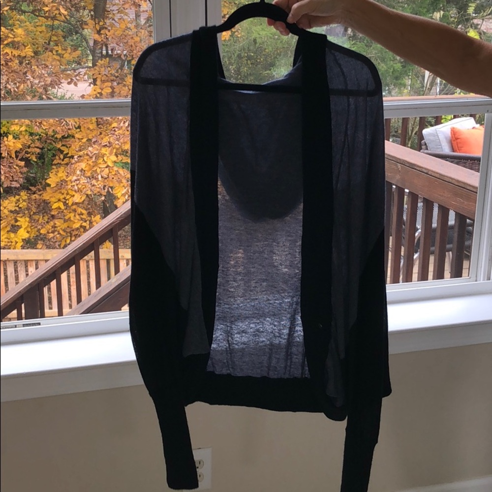 Sweaty Betty batwing cashmere/silk hooded cardigan